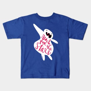 Reach For The Stars Monster: Funny Motivational Gift T-Shirt Kids T-Shirt